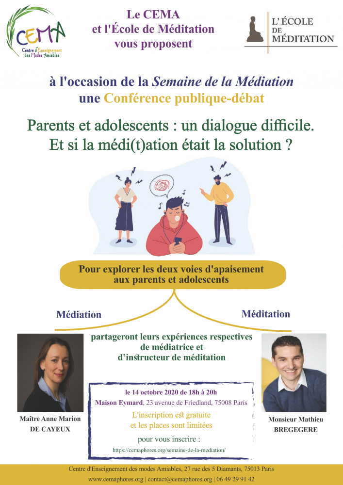 Parents et adolescents : un dialogue difficile. Et si la médi(t)ation était la solution ? 